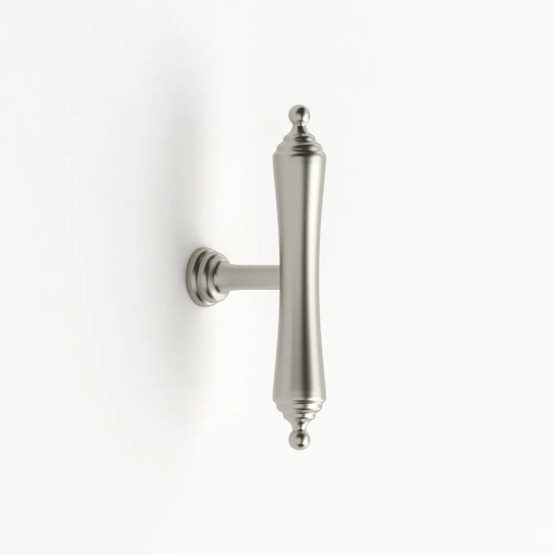 Heirloom 80mm Brushed Nickel Handle vertical view