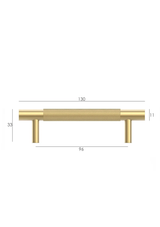 Nord Brushed Brass Handle 130 mm measurement details