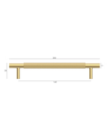 Nord Brushed Brass Handle 200 mm measurement details