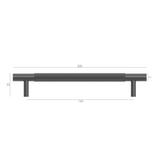 Nord Gunmetal Handle 200mm measurement details