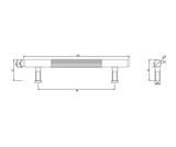 Soho Brushed Nickel Handle 132mm measurement details