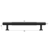Soho Matte Black Handle 165mm measurement details