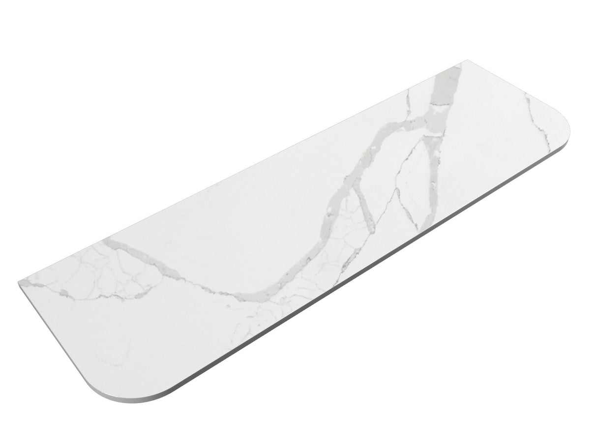 Curva 750mm Matte White Wall Hung Vanity - Curve Fluted