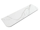 Marble-patterned rectangular mat on a white background