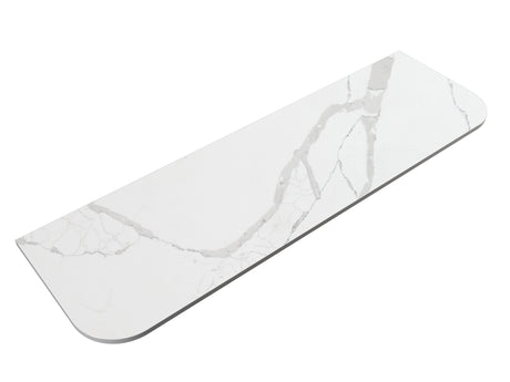 Marble-patterned rectangular mat on a white background