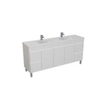 double bowl 1800mm polar white vanity free standing vanity