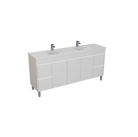 double bowl 1800mm polar white vanity free standing vanity