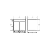 600mm wall hung vanity drawing