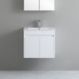 polar 600mm white wall hung vanity