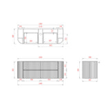 CETO Artis-D 1500mm Wall Hung Vanity drawing