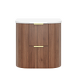 CETO Artis-D 600mm Prime Oak Wall Hung Vanity with white background
