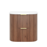 CETO Artis-D 600mm Prime Oak Wall Hung Vanity with white background