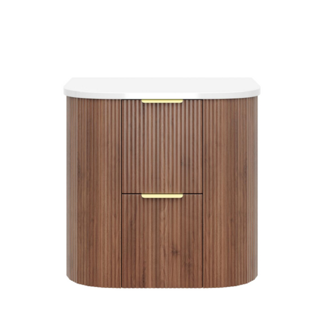 CETO Artis-D 600mm Prime Oak Wall Hung Vanity with white background
