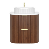 CETO Artis-D 600mm Walnut Wall Hung Vanity