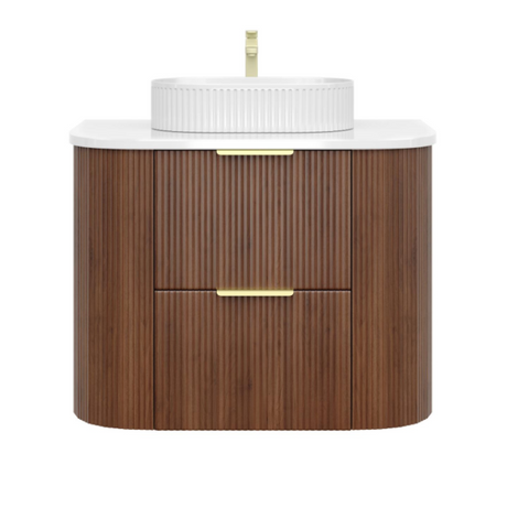 CETO Artis-D 750mm Walnut Wall Hung Vanity