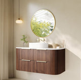 CETO Artis-D Walnut Wall Hung Vanity
