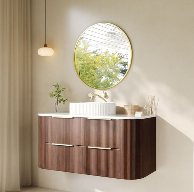 CETO Artis-D Walnut Wall Hung Vanity