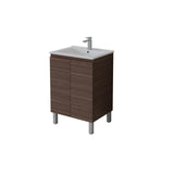 nordic walnut free standing 600mm vanity