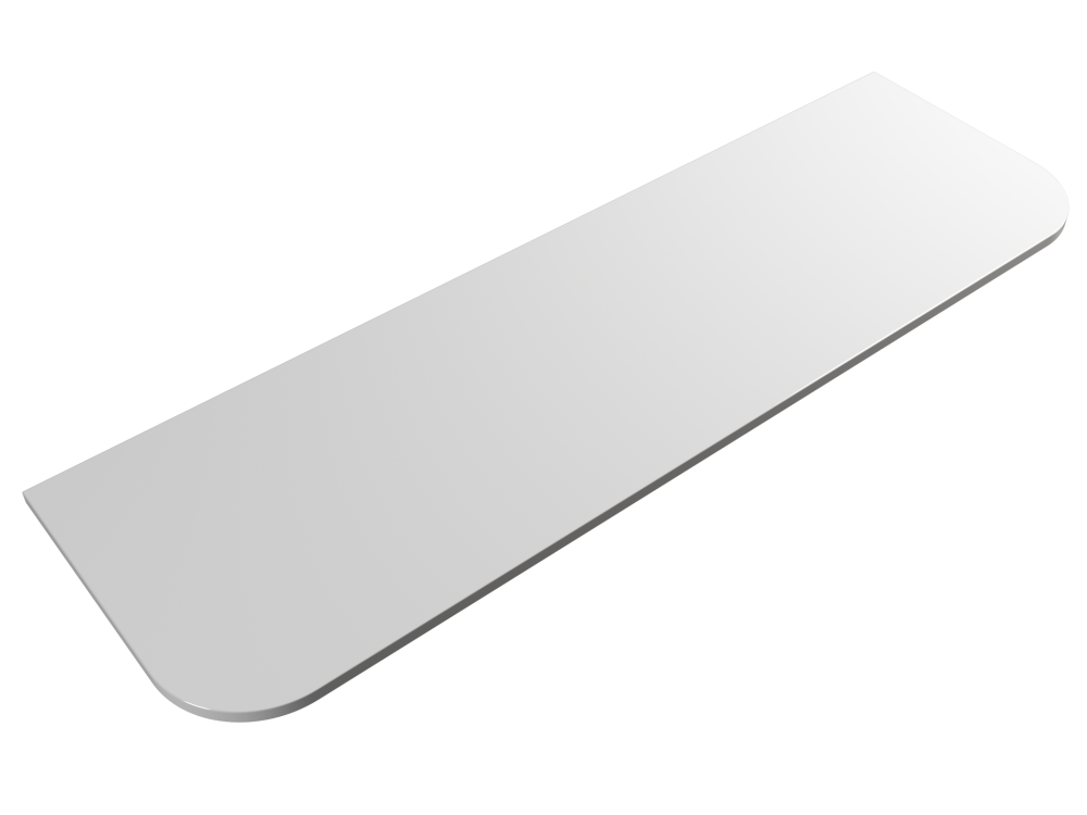 Curva 750mm Matte White Wall Hung Vanity - Curve Fluted