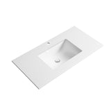 Flauto 750mm Matte White Wall Hung Vanity - Fluted