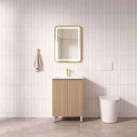 rita 600mm oak free standing vanity