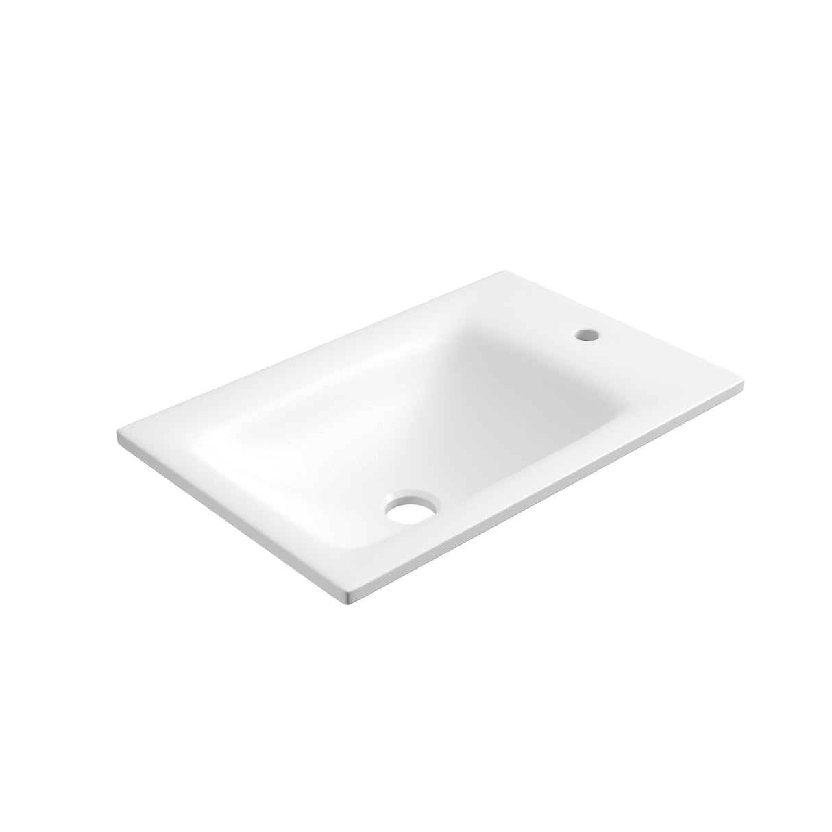 Sintera Square White Stone Top with tap hole