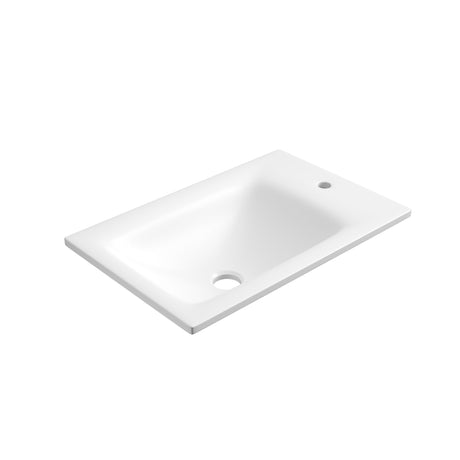 Sintera Square White Stone Top with tap hole