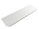 Long rectangular white mat with speckled pattern on a white background