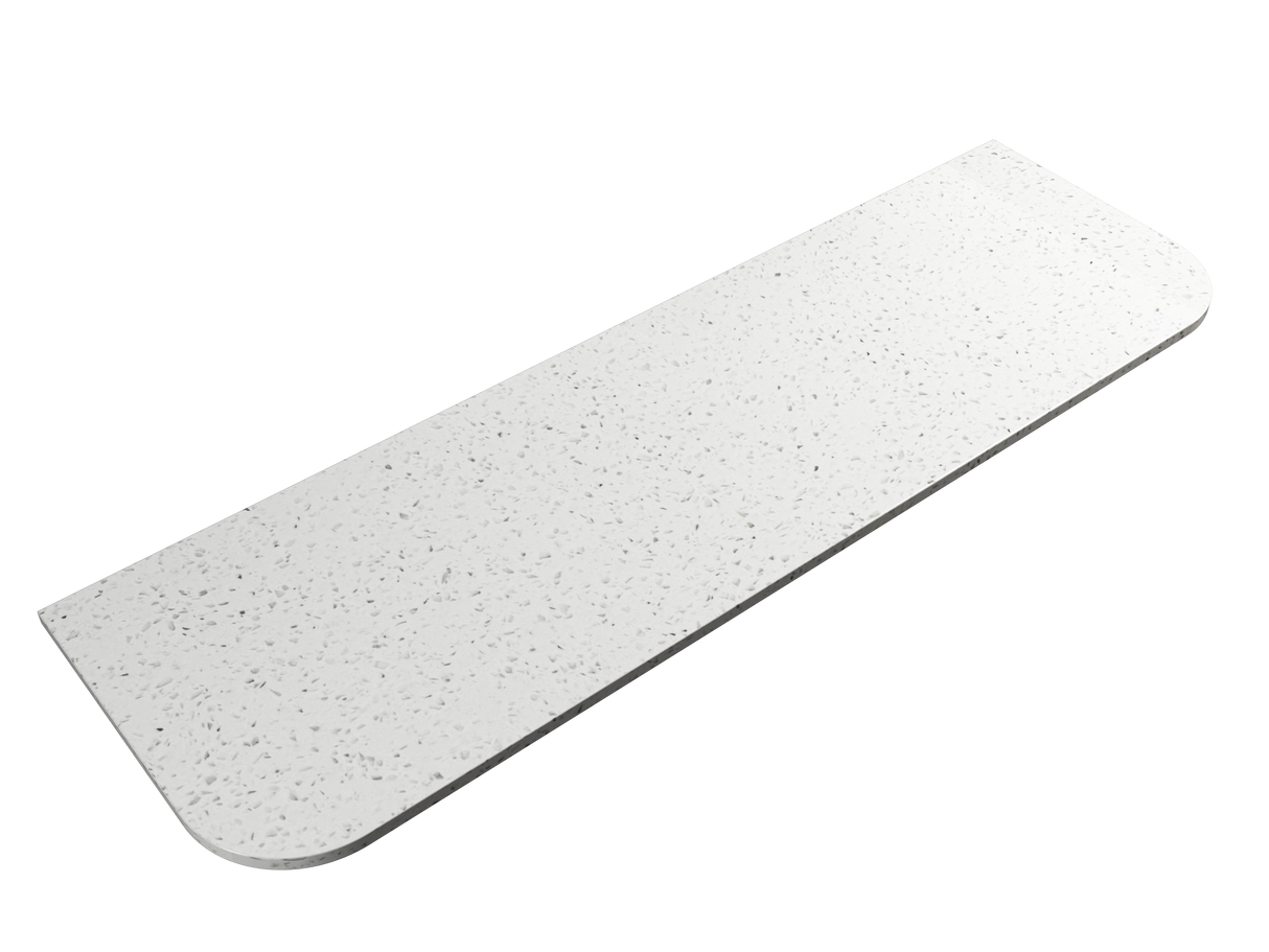 Curva 750mm Matte White Wall Hung Vanity - Curve Fluted