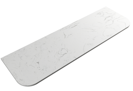 White marble-patterned mat on a white background