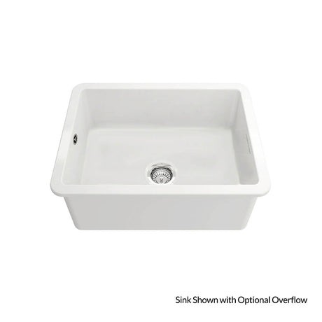 White kitchen sink on a white background