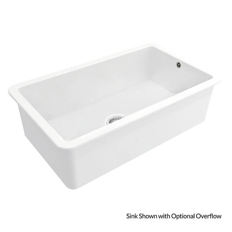White rectangular sink on a white background