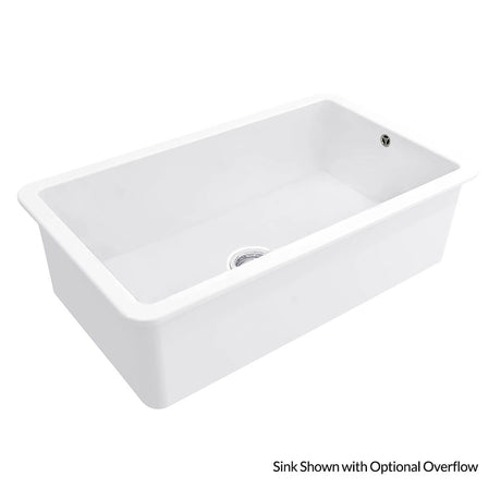 White rectangular sink on a white background