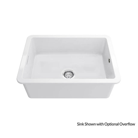 White kitchen sink on a white background