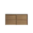 Venetta 1200mm Harvest Oak Wall Hung Vanity - Framed