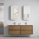 Venetta 1500mm Harvest Oak wall Hung Vanity - Framed front view