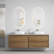 Venetta 1800mm Harvest Oak wall Hung Vanity - Framed front view
