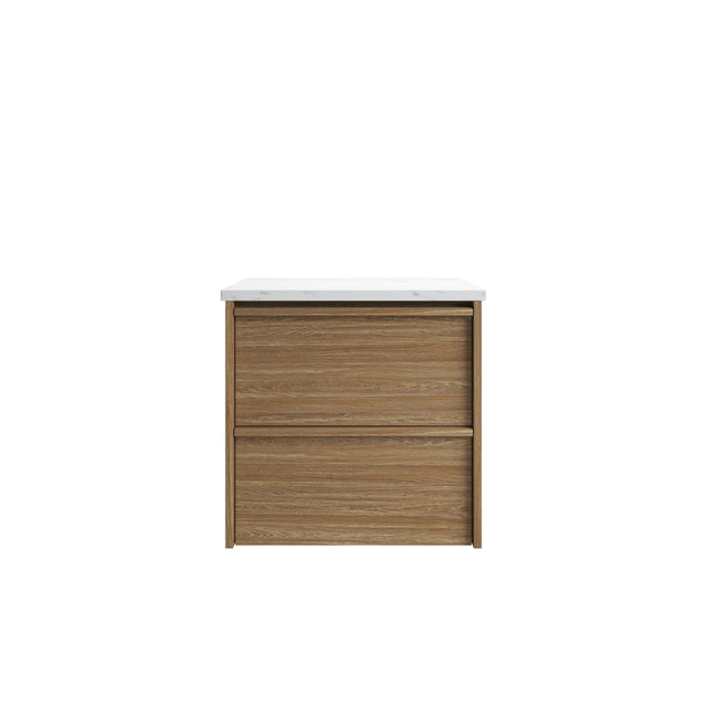 Venetta 600mm Harvest Oak Wall Hung Vanity - Framed