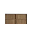 Venetta 1200mm Harvest Oak Wall Hung Vanity - Fluted Framed