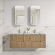 Voulari 1500mm Harvest Oak Wall Hung Vanity - Framed front view