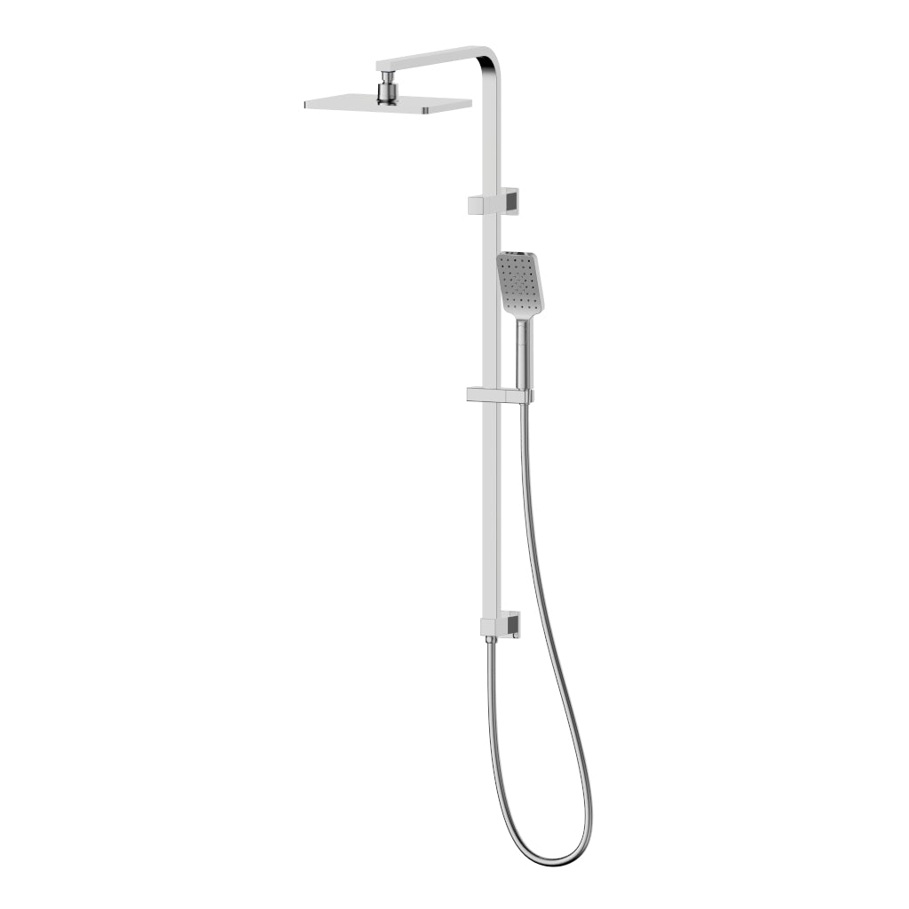 Sanctuary Overhead Shower Hand Rail-Combo - Square Black