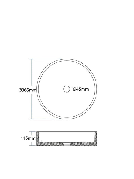 ARLO Round Concrete Basin - Concrete