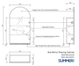 Ava Arch Shaving Cabinet 800 x 450mm (White)