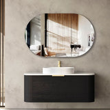 Bondi Wall Hung Vanity Curve 1200mm - Black Oak