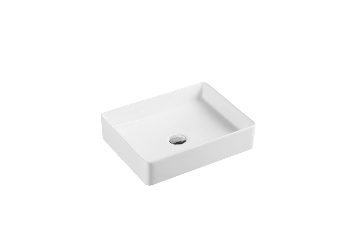 Qtro Rectangular Counter Top Basin 510mm - White