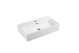 Kube Wall Hung Slim Rectangular Basin 720mm - White