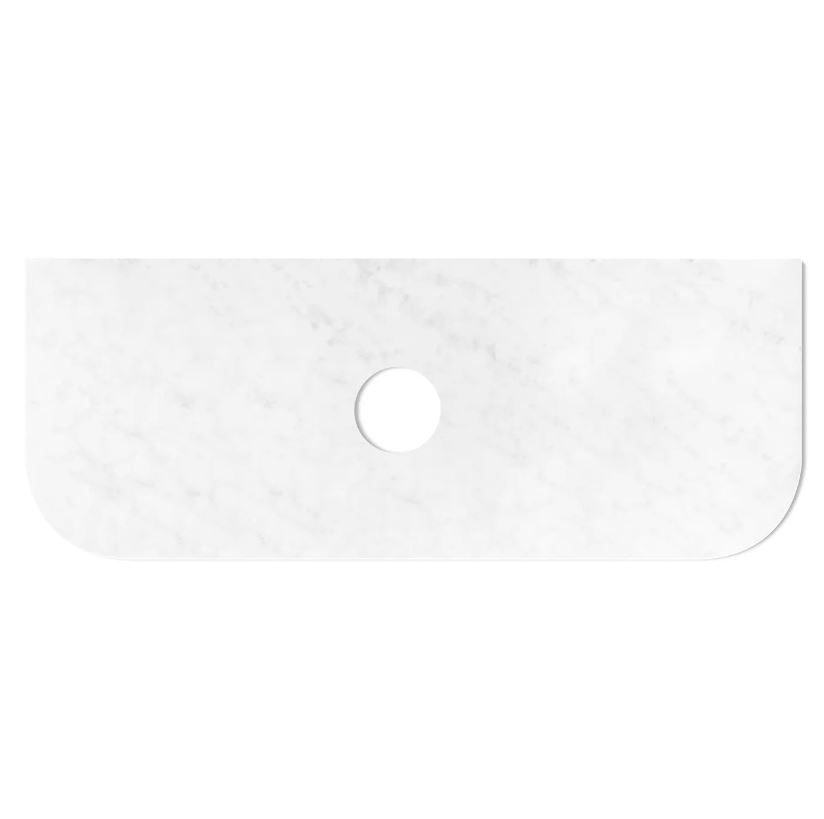 Bondi Wall Hung Fluted Vanity Curve 1200mm - White