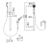 Pentro Sliding Shower Rail