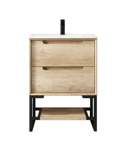 Byron Vanity 600mm - Wood Grain Oak