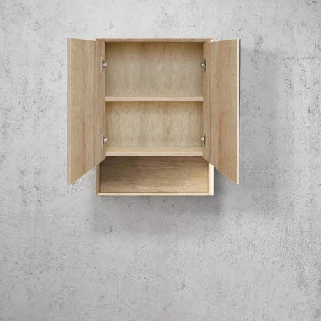 open Byron Shaving Cabinet 600mm - Wood Grain Oak